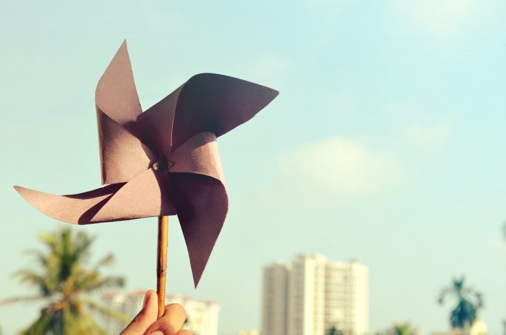 paper origami windmill